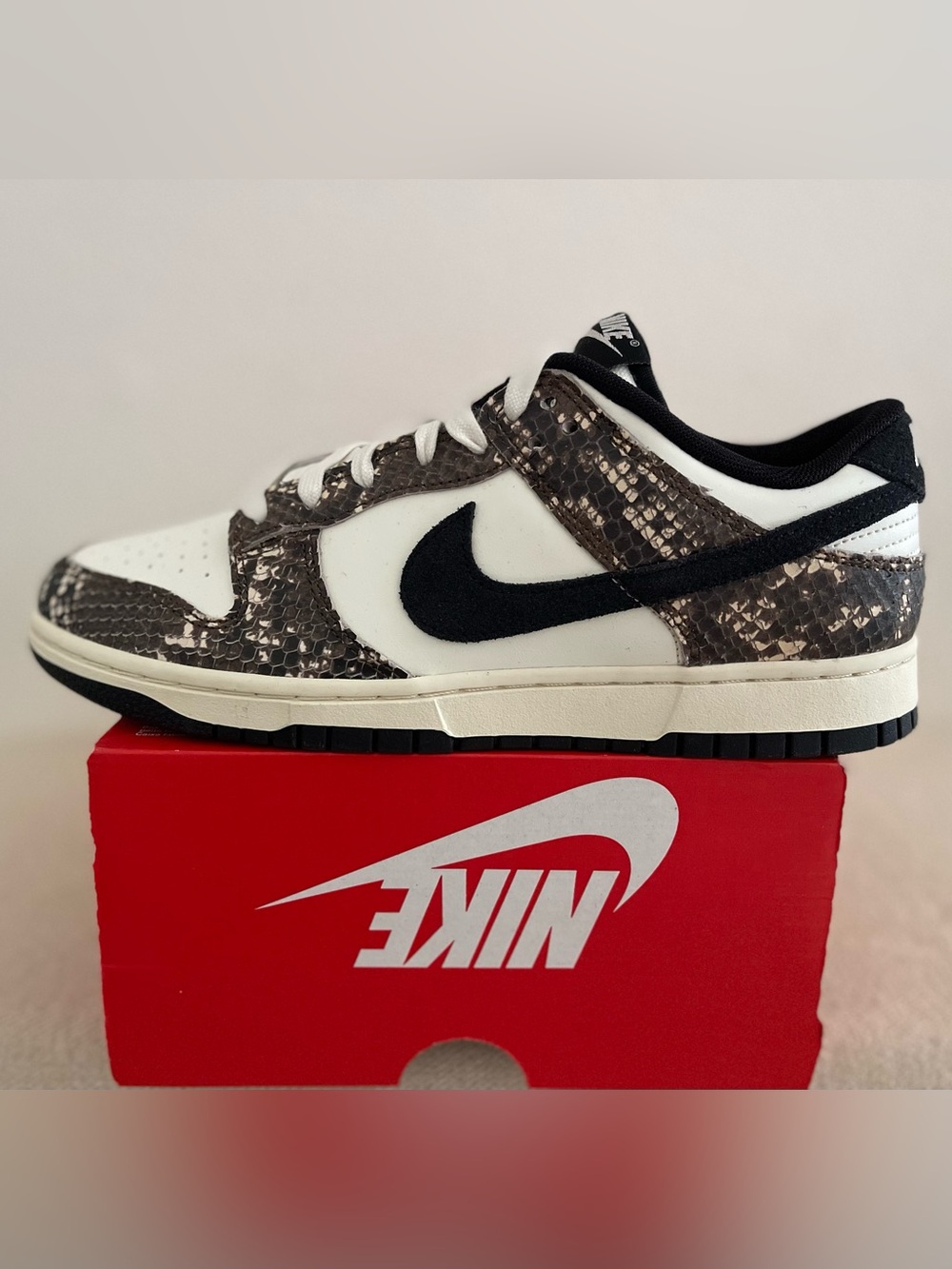 Size 10 - Nike Dunk Low Retro Snake Soft Pearl Black Men’s BRAND NEW
